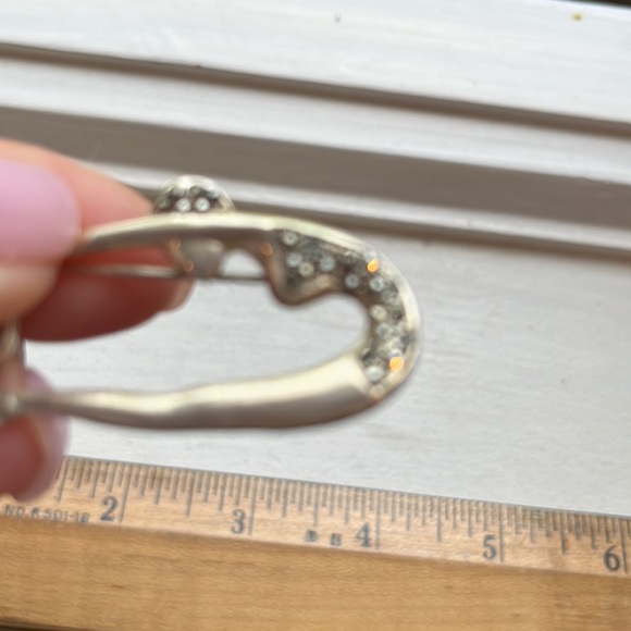 Sterling silver pin with malachite green stone - Picture 9 of 10